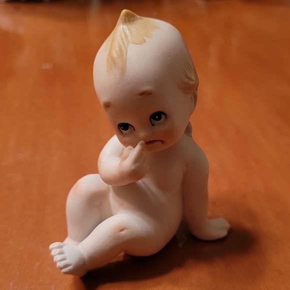 Vintage - Lefton Kewpie Bisque Ceramic Figurines Set of 2‎ - Picture 2 of 8